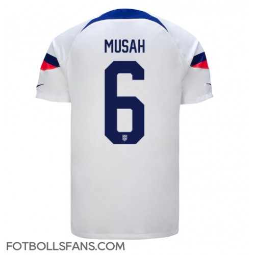 Förenta staterna Yunus Musah #6 Replika Hemmatröja VM 2022 Kortärmad